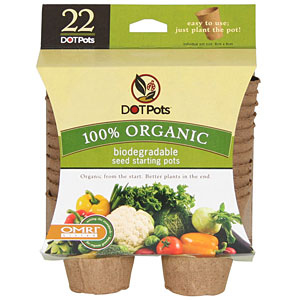 DOT Pots - Biodegradable Seed Starting Pots 22 Pack