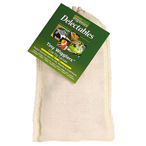 Tiny Wigglers - Live Fly Larvae - 1oz Cloth Bag