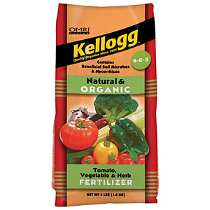 Kellogg&trade; Natural and Organic Tomato, Vegetable & Herb Fertilizer 4-6-3 - 4 lb Bag